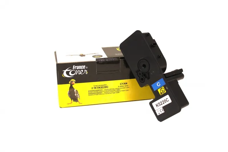 Toner FranceToner équivalent à KYOCERA TK-5220C (1T02R9CNL1) - CYAN (bleu) - Format Standard