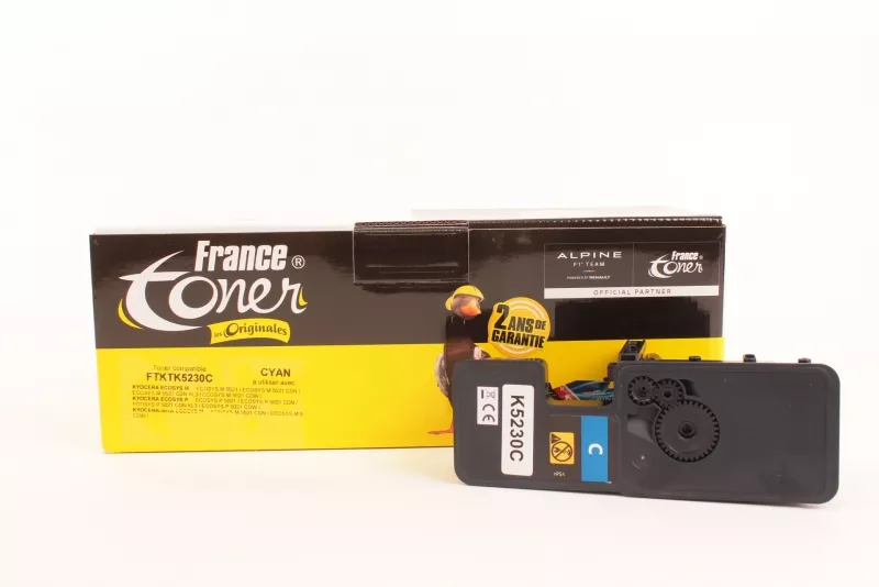 Toner FranceToner équivalent à KYOCERA TK-5230C (1T02R9CNL0) - CYAN (bleu) - Format Standard