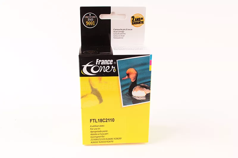 Cartouche d'encre FranceToner équivalent à LEXMARK 15 (18C2110E) - 3 COULEURS - Format Standard