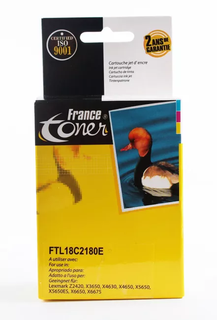 Cartouche d'encre FranceToner équivalent à LEXMARK 37XL (18C2180) - 3 COULEURS - Format XL