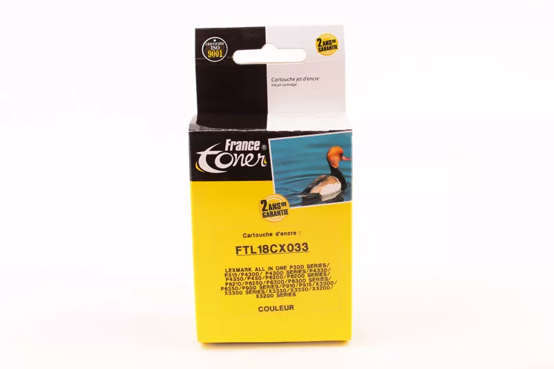 Cartouche d'encre FranceToner équivalent à LEXMARK 33 (18CX033E) - 3 COULEURS - Format Standard