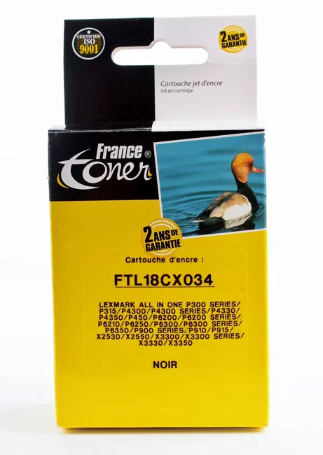Cartouche d'encre FranceToner équivalent à LEXMARK 34XL (18C0034E) - NOIR - Format XL