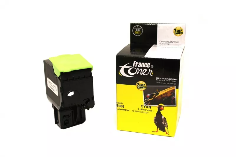 Toner FranceToner équivalent à LEXMARK 24B6008 - CYAN (bleu) - Format Standard