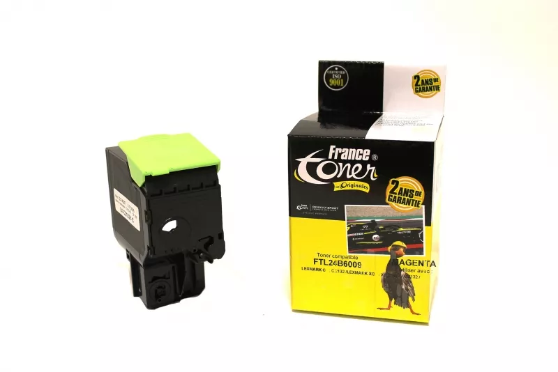Toner FranceToner équivalent à LEXMARK 24B6009 - MAGENTA (rouge) - Format Standard