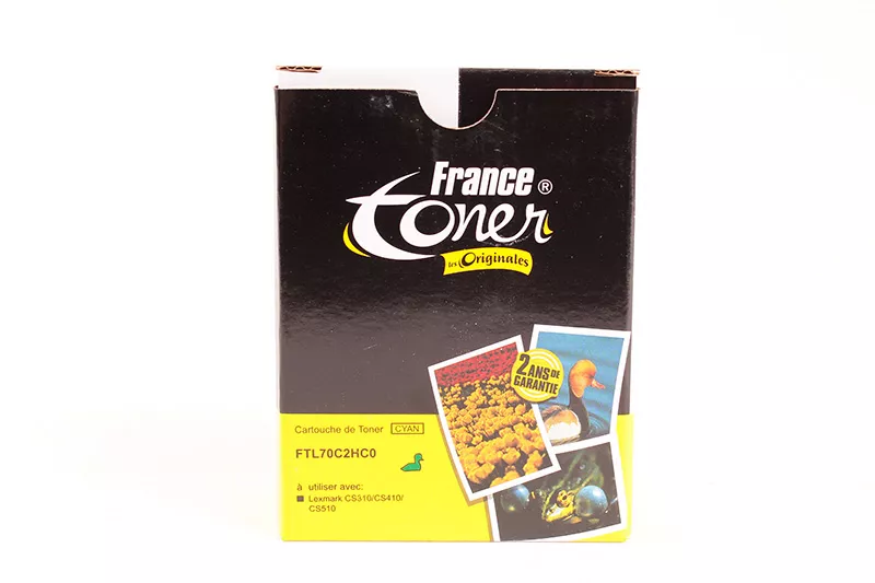 Toner FranceToner équivalent à LEXMARK 70C2HC0 - CYAN (bleu) - Format Standard