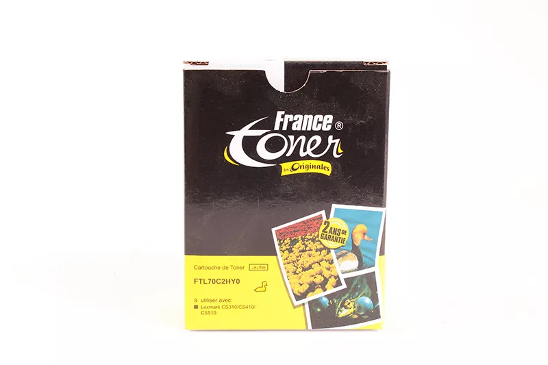 Toner FranceToner équivalent à LEXMARK 70C2HY0 - JAUNE - Format Standard