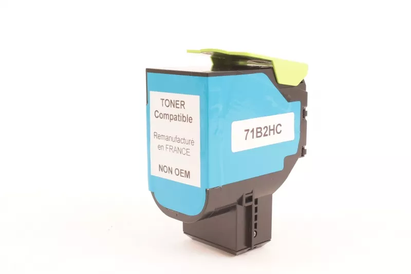 Toner FranceToner équivalent à LEXMARK 71B2HC0 - CYAN (bleu) - Format XL