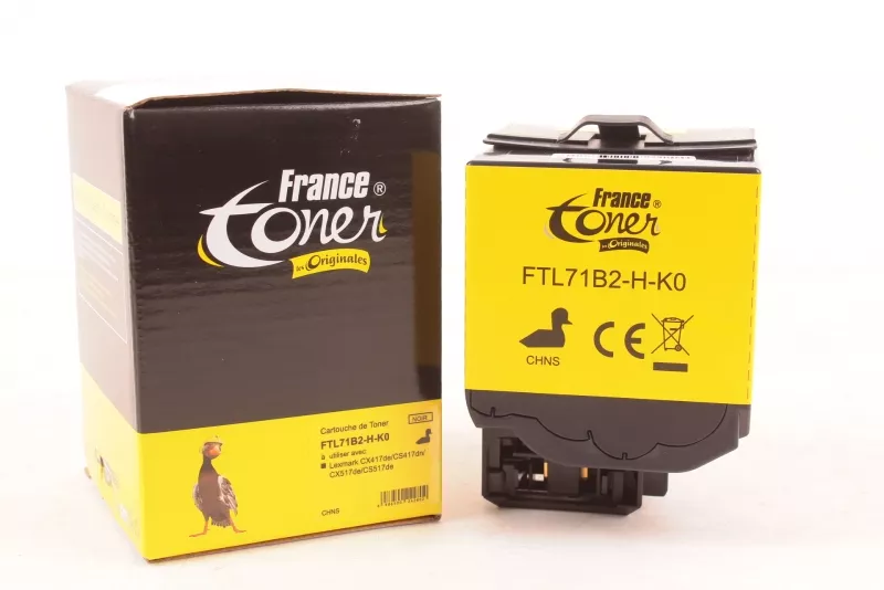 Toner FranceToner équivalent à LEXMARK 71B2HK0 - NOIR - Format XL