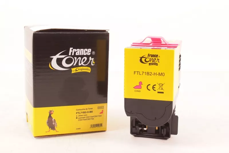 Toner FranceToner équivalent à LEXMARK 71B2HM0 - MAGENTA (rouge) - Format XL