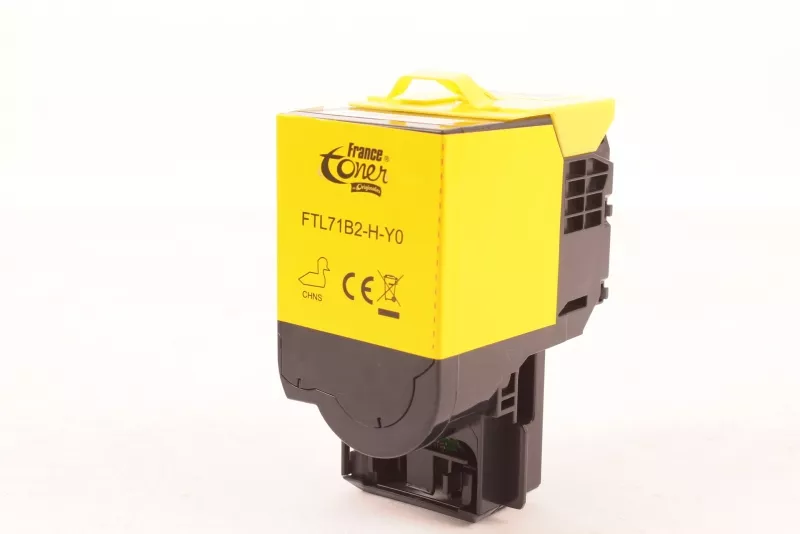 Toner FranceToner équivalent à LEXMARK 71B2HY0 - JAUNE - Format XL