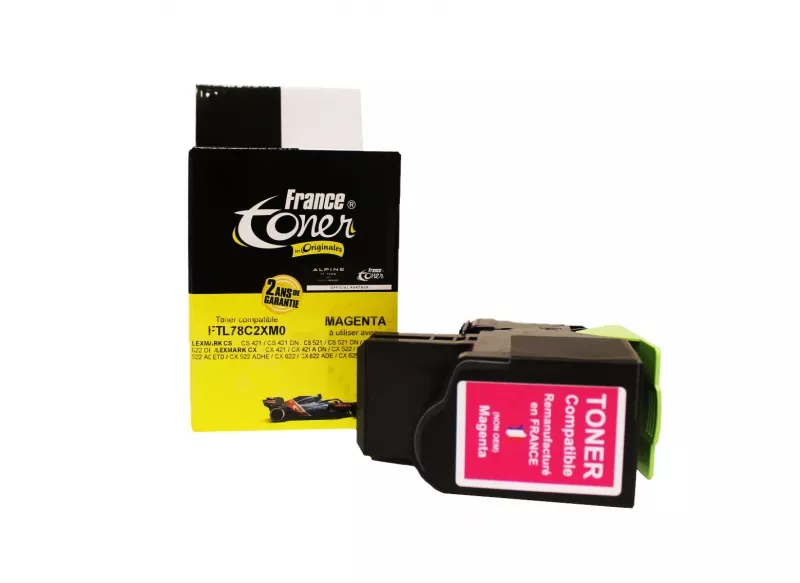 Toner FranceToner équivalent à LEXMARK 78C2XM0 - MAGENTA (rouge) - Format XL