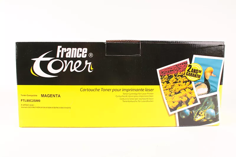 Toner FranceToner équivalent à LEXMARK 80C2SM0 - MAGENTA (rouge) - Format Standard