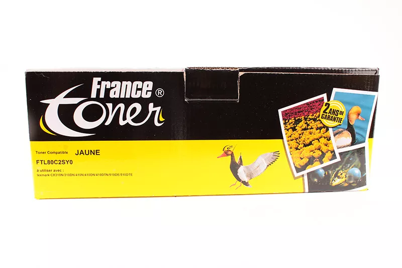Toner FranceToner équivalent à LEXMARK 80C2SY0 - JAUNE - Format Standard