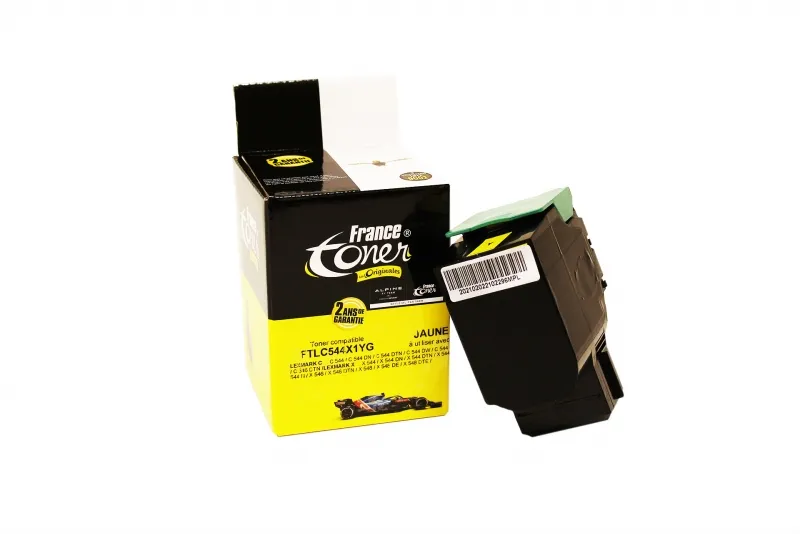 Toner FranceToner équivalent à LEXMARK C544X1YG - JAUNE - Format XXL