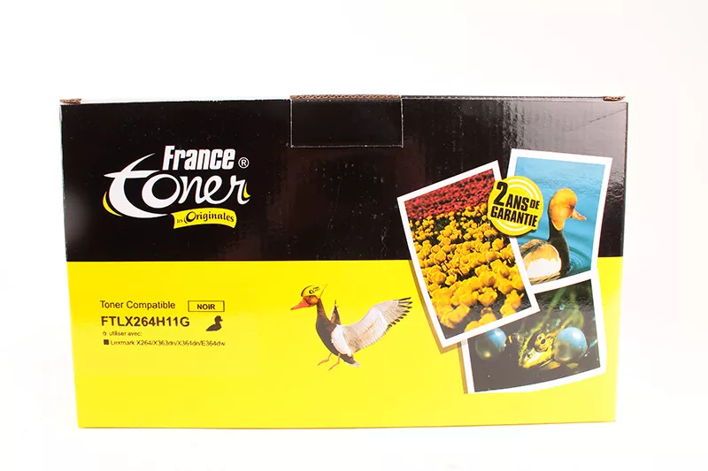Toner FranceToner équivalent à LEXMARK X264A11G (X264H11G) - NOIR - Format XL