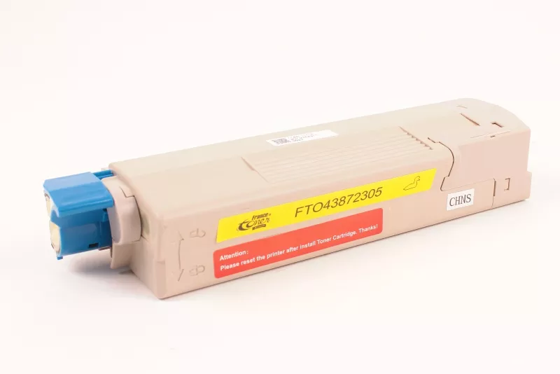 Toner FranceToner équivalent à OKI 43872305 - JAUNE - Format Standard
