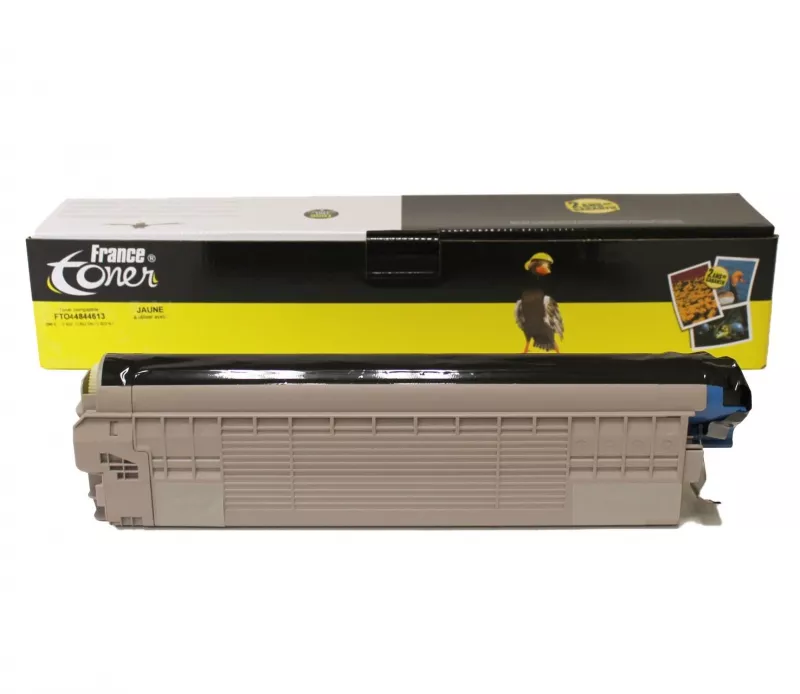 Toner FranceToner équivalent à OKI 44844613 - JAUNE - Format Standard