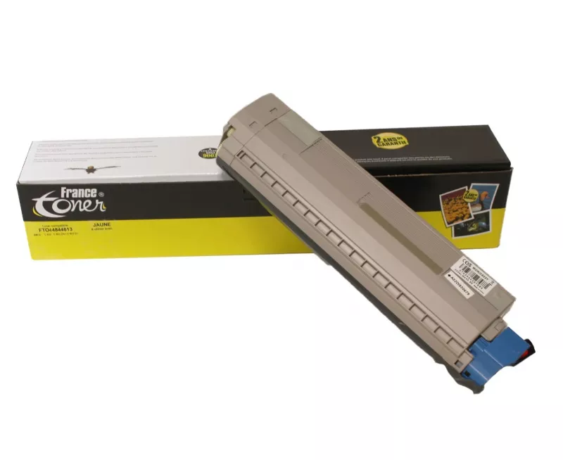 Toner FranceToner équivalent à OKI 44844613 - JAUNE - Format Standard