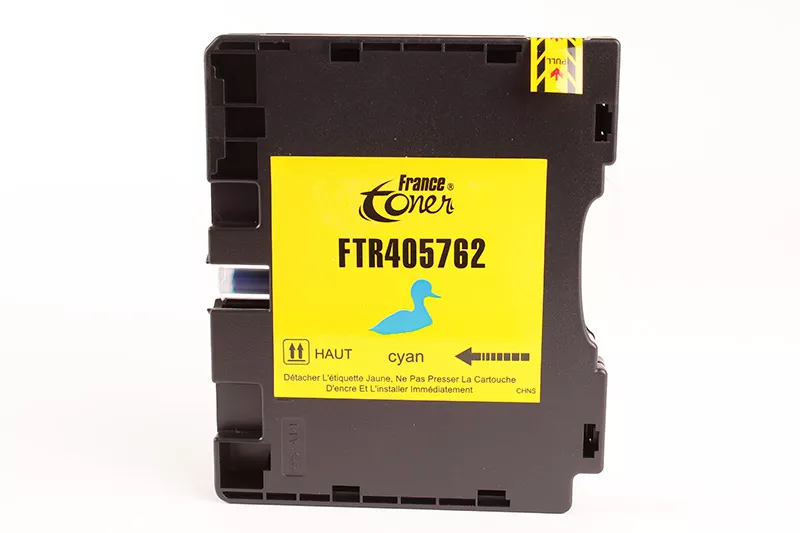 CARTOUCHE D'ENCRE GEL FranceToner équivalent à RICOH GC41C (405762) - CYAN (bleu) - Format XL