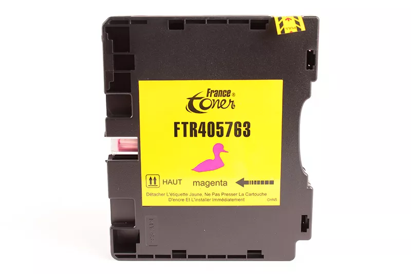 CARTOUCHE D'ENCRE GEL FranceToner équivalent à RICOH GC41M (405763) - MAGENTA (rouge) - Format XL