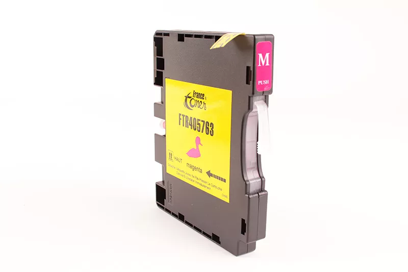 CARTOUCHE D'ENCRE GEL FranceToner équivalent à RICOH GC41M (405763) - MAGENTA (rouge) - Format XL