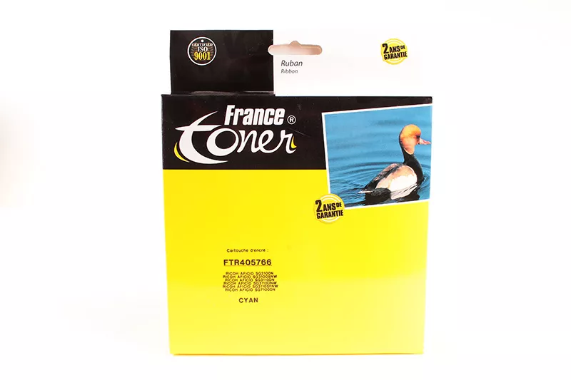 CARTOUCHE D'ENCRE GEL FranceToner équivalent à RICOH GC41CL (405766) - CYAN (bleu) - Format Standard