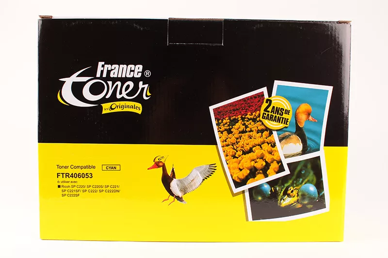Toner FranceToner équivalent à RICOH 406053 - CYAN (bleu) - Format Standard