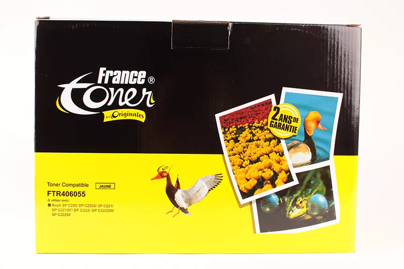 Toner FranceToner équivalent à RICOH 406055 - JAUNE - Format Standard
