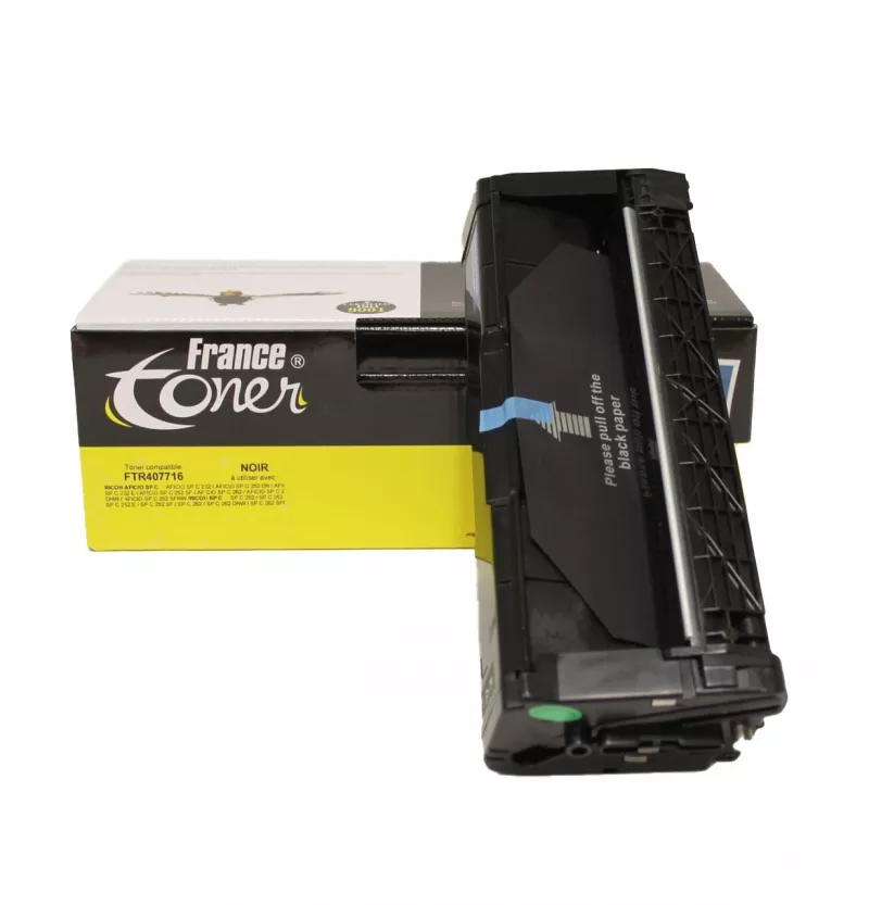 Toner FranceToner équivalent à RICOH 407716 - NOIR - Format XL