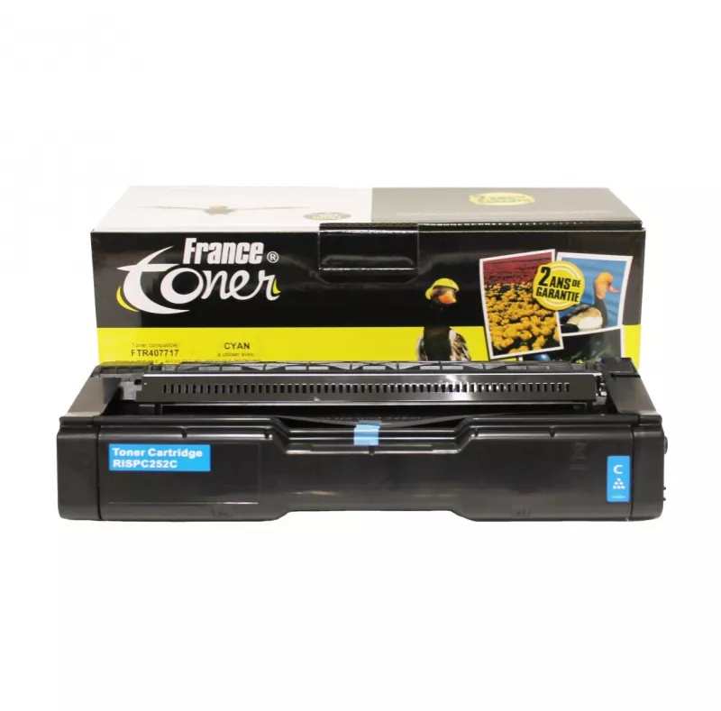 Toner FranceToner équivalent à RICOH 407717 - CYAN (bleu) - Format XL