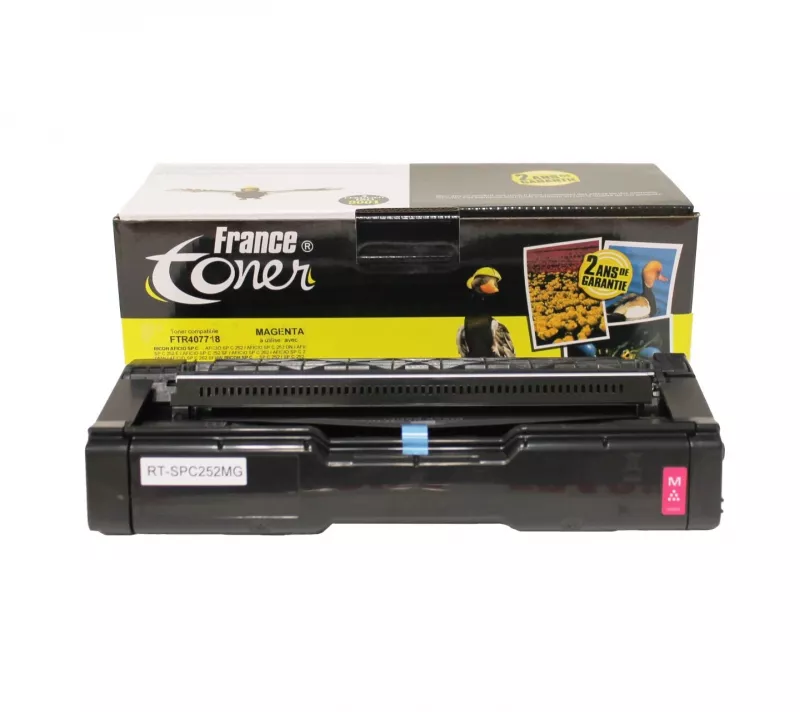 Toner FranceToner équivalent à RICOH 407718 - MAGENTA (rouge) - Format XL