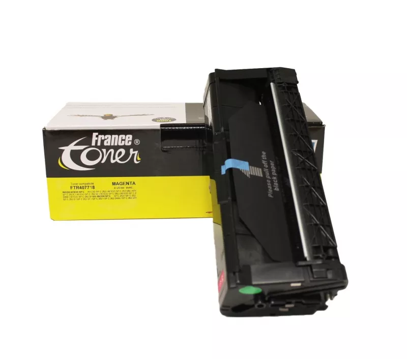 Toner FranceToner équivalent à RICOH 407718 - MAGENTA (rouge) - Format XL