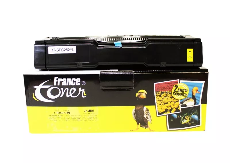 Toner FranceToner équivalent à RICOH 407719 - JAUNE - Format XL