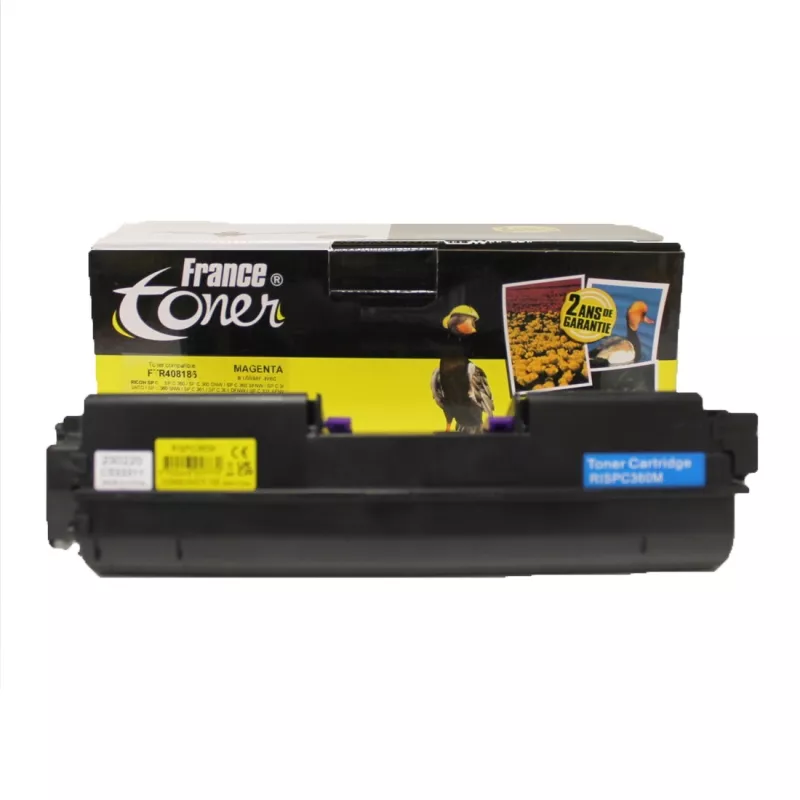 Toner FranceToner équivalent à RICOH 408186 - MAGENTA (rouge) - Format XL