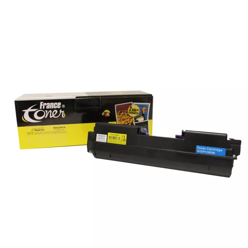 Toner FranceToner équivalent à RICOH 408186 - MAGENTA (rouge) - Format XL