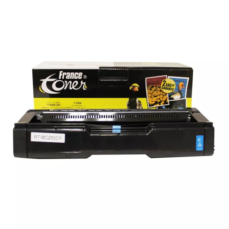 Toner FranceToner équivalent à RICOH 408341 - CYAN (bleu) - Format XL