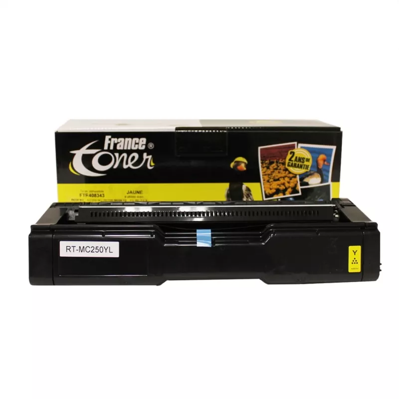 Toner FranceToner équivalent à RICOH 408343 - JAUNE - Format XL