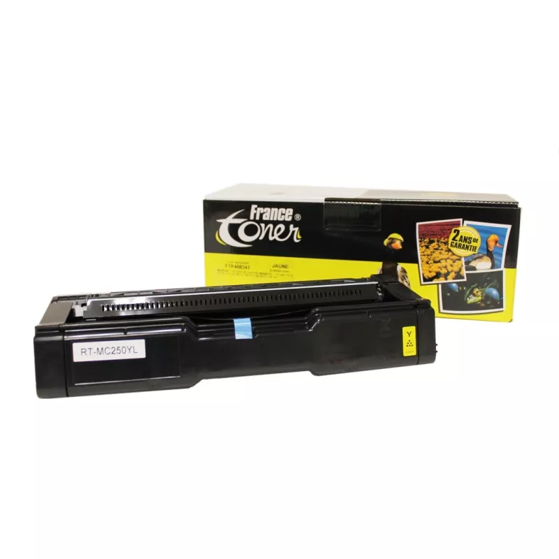 Toner FranceToner équivalent à RICOH 408343 - JAUNE - Format XL