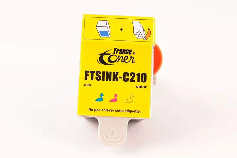 Cartouche d'encre FranceToner équivalent à SAMSUNG INK-C210 (INK-C210-ELS) - 3 COULEURS - Format Standard