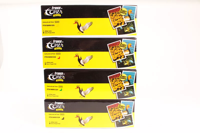 Pack de 4 toners FranceToner équivalent à XEROX 106R01334_BKCMY - 4 COULEURS - Format Standard