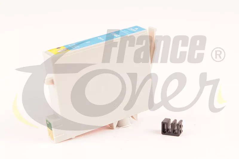 Cartouche d'encre générique équivalent à EPSON T0592 Série Lys (C13T059240) - CYAN (bleu) - Format Standard