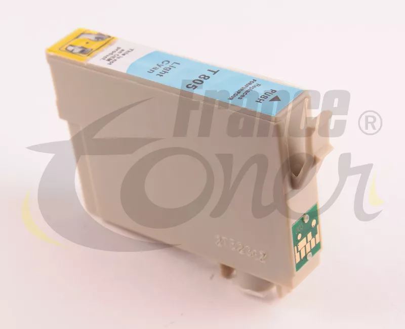 Cartouche d'encre générique équivalent à EPSON T0805 Série Colibri (C13T08054011) - CYAN CLAIR - Format Standard