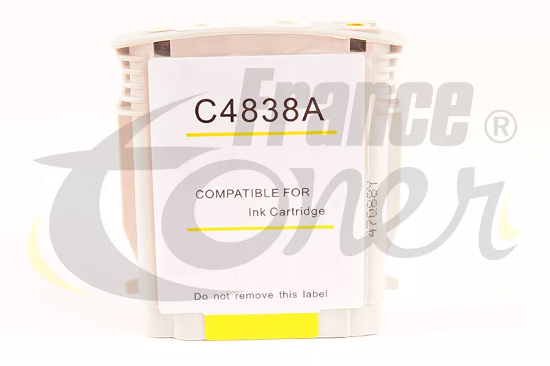 Cartouche d'encre générique équivalent à HP 11 (C4838A) - JAUNE - Format Standard