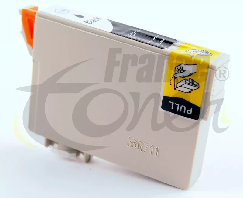Cartouche d'encre générique équivalent à EPSON T0711 Série Guépard (C13T071140) - NOIR - Format Standard