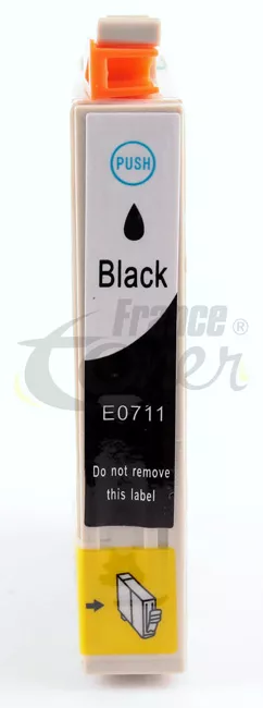 Cartouche d'encre générique équivalent à EPSON T0711 Série Guépard (C13T071140) - NOIR - Format Standard