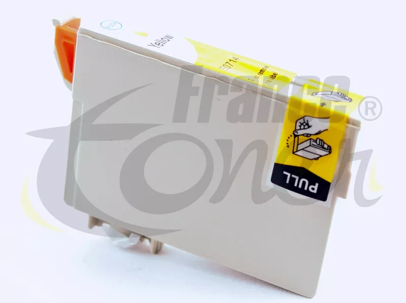 Cartouche d'encre générique équivalent à EPSON T0714 Série Guépard (C13T07144012) - JAUNE - Format Standard