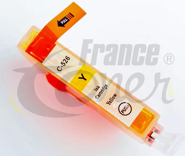 Cartouche d'encre générique équivalent à CANON CLI526Y (4543B001) - JAUNE - Format Standard