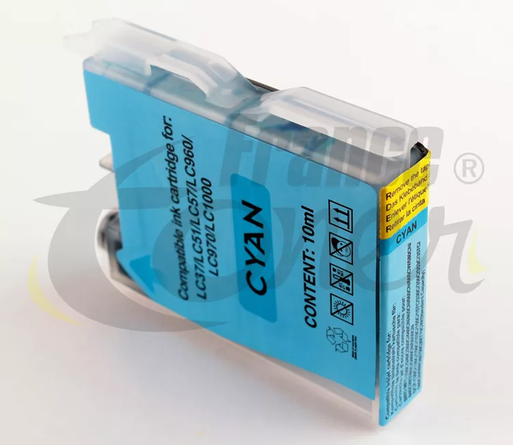 Cartouche d'encre générique équivalent à BROTHER LC-1000C (LC1000C) - CYAN (bleu) - Format Standard
