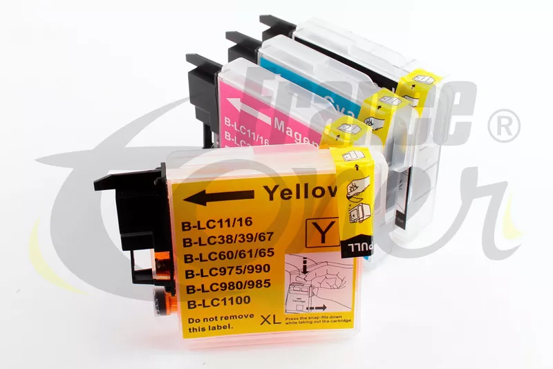 Pack de 4 cartouches d'encre générique équivalent à BROTHER LC985 (LC985VALBP) - 4 COULEURS - Format Standard