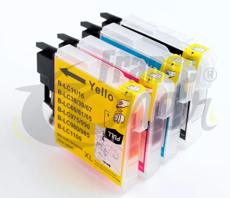 Pack de 4 cartouches d'encre générique équivalent à BROTHER LC985 (LC985VALBP) - 4 COULEURS - Format Standard